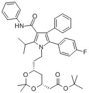 (4R-cis)-1,1-dimethylethyl-6-[2-[2-(4-fluorophenyl)-3-phenyl-4-[(phenylamino)carbonyl]-1H-pyrrol-1-yl]ethyl]-2,2-dimethyl-1,3-dioxane-4-acetate