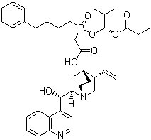 [R-(RS)][[2-Methyl-1-(1-oxopropoxy)propoxy]-(4-phenylbutyl)phosphinyl]acetic acid (-)-cinchonidine (1:1) salt