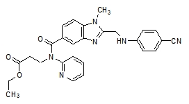 ethylN-[(2-{[(4-cyanophenyl)amino]methyl}-1-methyl-1H-benzimidazol-5-yl)carbonyl]-N-pyridin-2-yl-beta-alaninate