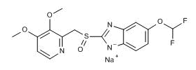 5-(Difluoromethoxy)-2-(((3,4-dimethoxy-2-pyridinyl)methyl) sulfinyl)-1H-benzimidazole sodium