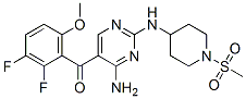 4-Amino-2-(1-methylsulfonylpiperidin-4-yl)amino pyrimidin-5-yl(2,3-difluoro-6-methoxyphenyl)methanone