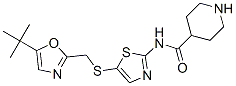 N-(5-(((5-(1,1-Dimethylethyl)-2-oxazolyl)methyl)thio)-2-thiazolyl)-4-piperidinecarboxamide