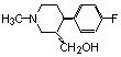 (-)trans-4R-(4-fluorophenyl)-3S-hydroxymethyl-1-methyl piperidine
